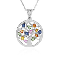 Green Sapphire Silver Necklace