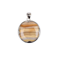 Lace Agate Silver Pendant