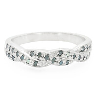 Fancy Diamond Silver Ring
