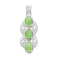 Imperial Chrysoprase Silver Pendant