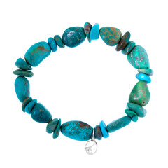 Kingman Turquoise Silver Bracelet (Anne Bever)
