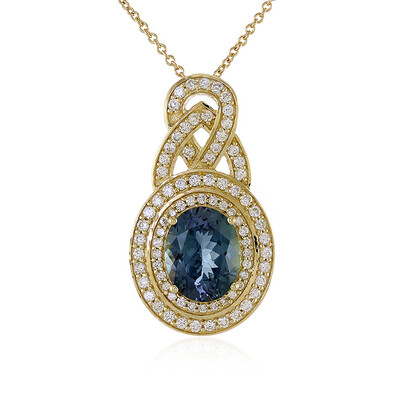14K Unheated Tanzanite Gold Necklace (de Melo)