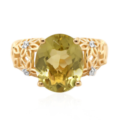 Lemon Citrine Silver Ring