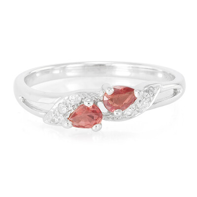 Sunset Ruby Silver Ring