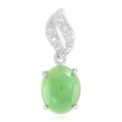 Imperial Chrysoprase Silver Pendant