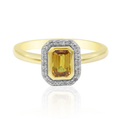 9K Ban Ka Cha Orange Sapphire Gold Ring