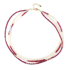 Mozambique Ruby Silver Necklace (Riya)