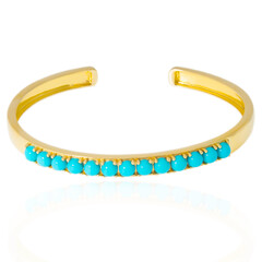 Sleeping Beauty Turquoise Silver Bangle