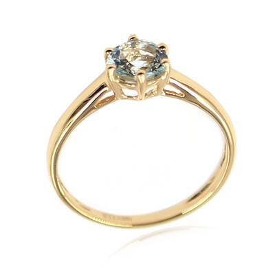 18K Aquamarine Gold Ring