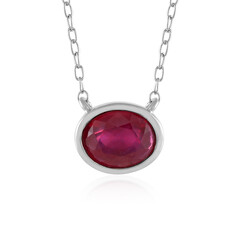Bemainty Ruby Silver Necklace