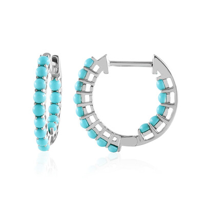 Sleeping Beauty Turquoise Silver Earrings