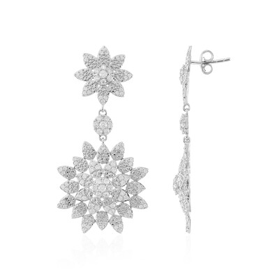 Zircon Silver Earrings