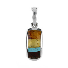 Mixed Gemstones Silver Pendant