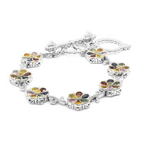 Fancy Sapphire Silver Bracelet (Dallas Prince Designs)