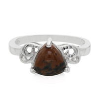 Mahogany Obsidian Silver Ring