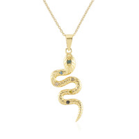 I2 Green Diamond Silver Necklace