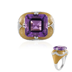 Rose de France Amethyst Silver Ring (Adela Silber)
