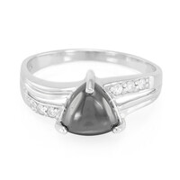 Black Hematite Silver Ring