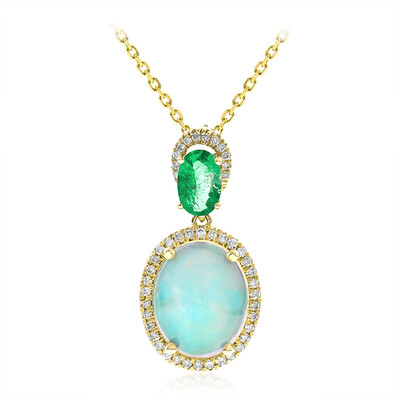 10K AAA Welo Opal Gold Necklace