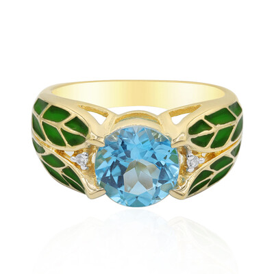 Swiss Blue Topaz Silver Ring