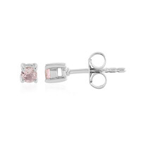 Nigerian Pink Tourmaline Silver Earrings