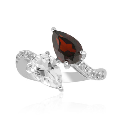 White Topaz Silver Ring