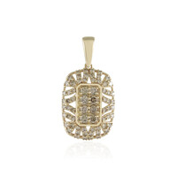 9K SI2 Champagne Diamond Gold Pendant