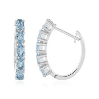 Aquamarine Silver Earrings
