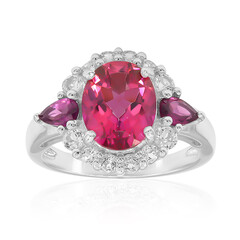 Pink Topaz Silver Ring
