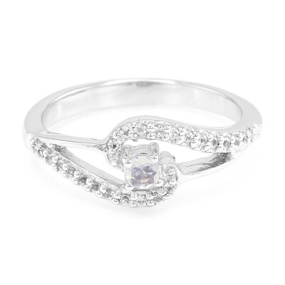 Rainbow Moonstone Silver Ring