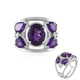 Moroccan Amethyst Silver Ring