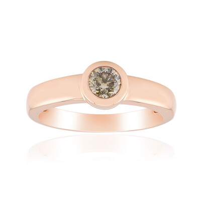 9K VS1 Argyle Rose De France Diamond Gold Ring (Annette)