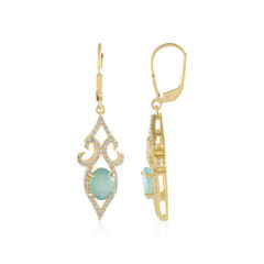 Grandidierite Silver Earrings