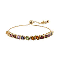 Garnet Silver Bracelet