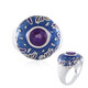 Amethyst Silver Ring (Adela Silber)