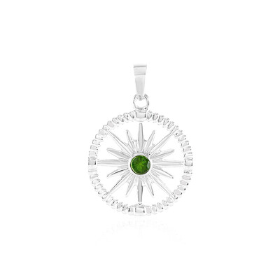 Russian Diopside Silver Pendant