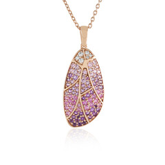 Pink Sapphire Silver Necklace (KM by Juwelo)