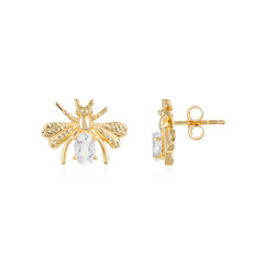 White Topaz Silver Earrings