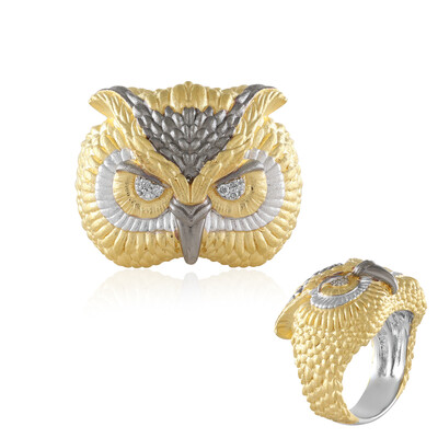 I1 (I) Diamond Silver Ring (Gems en Vogue)