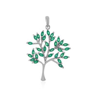 Green Onyx Silver Pendant