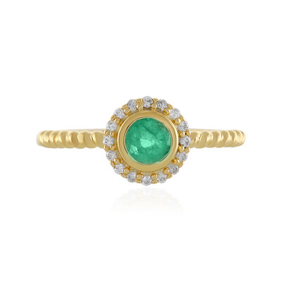 Colombian Emerald Silver Ring