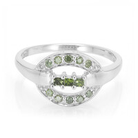 Fancy Diamond Silver Ring