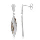 Fancy Diamond Silver Earrings