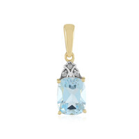 Sky Blue Topaz Silver Pendant
