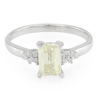 Canary Kunzite Silver Ring