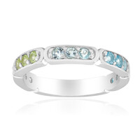 White Topaz Silver Ring