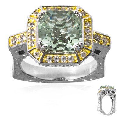 Green Amethyst Silver Ring (Dallas Prince Designs)