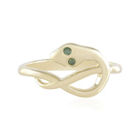 9K SI2 Green Diamond Gold Ring