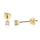 9K SI2 Champagne Diamond Gold Earrings (de Melo)