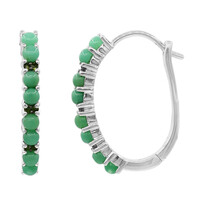 Chrysoprase Silver Earrings